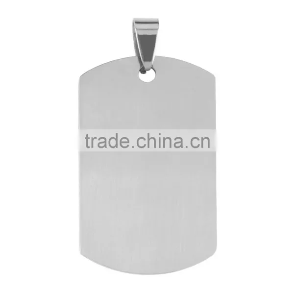 Promotions! Fashion Military Men's Stainless Steel Silver Plain Dog Tag Pendant No Chain Free Shipping photo-4