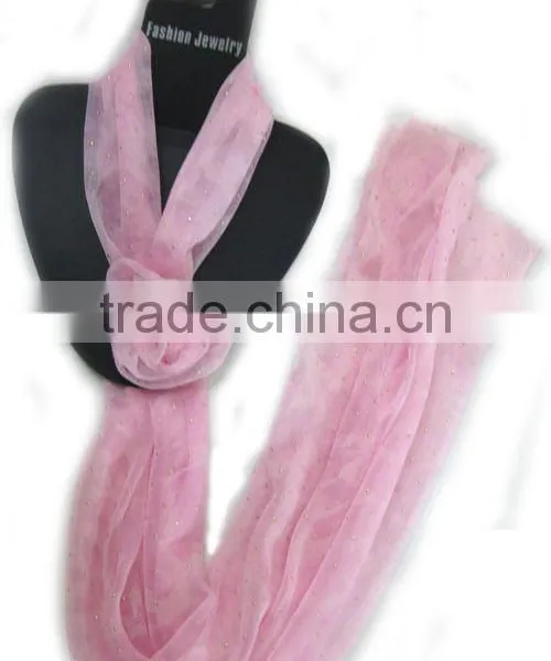 Wholesale Pink Chiffon Scarf Rose Scarf