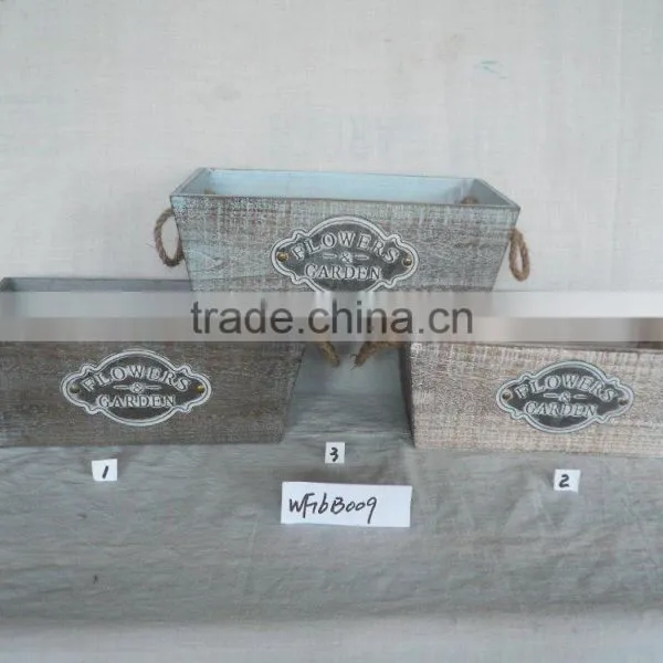 Garden Decorative Wooden Flower Pot With Blackboard photo-5