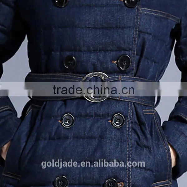 Hooded Thick Fashion Women's Clothing Denim Down Jacket Women Winter Down Jacket photo-3
