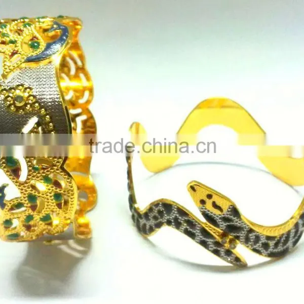 Antique Gold Finish Bridal Set,Indian Bridal Bangles Bracelet,Fashion Bangle Sets photo-6