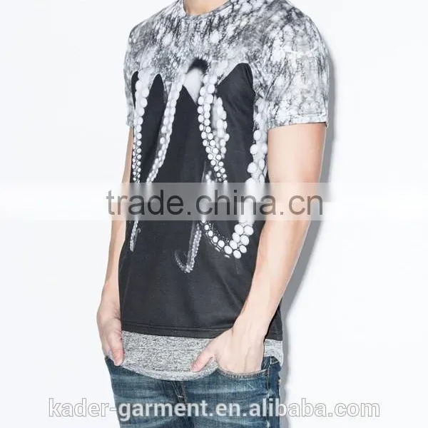 Octopus Sublimation T Shirt Customize 100% Polyester Sublimation T Shirts photo-5