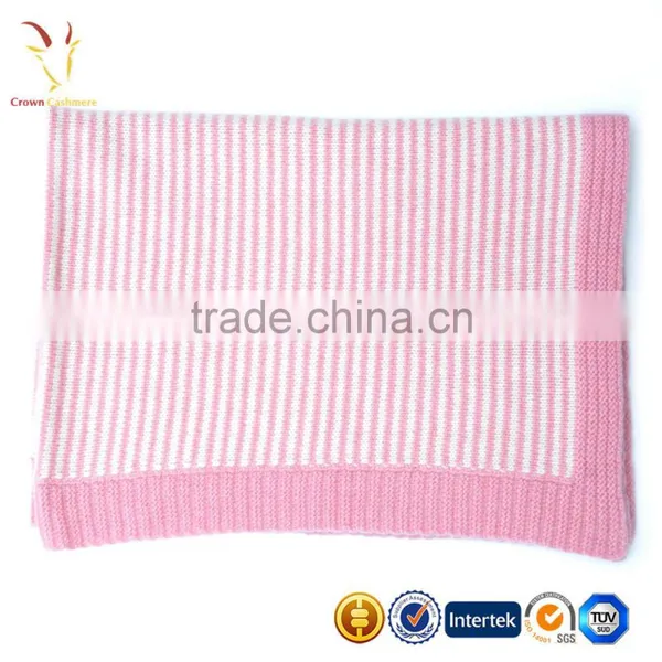 Soft High Quality Cheap Knitted Cashmere Baby Blanket photo-5