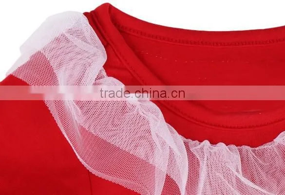 Girls Lovely Short Sleeve Home Frilly Red 2 / 3 Year or 1-6 Years Old Baby Girl Dress photo-4