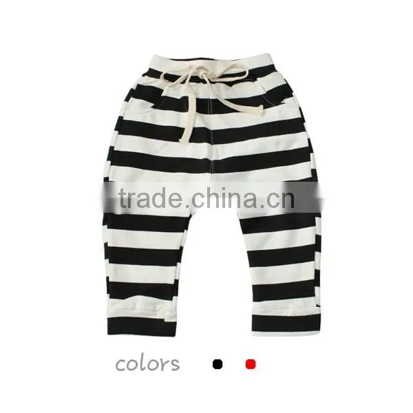 Hotsales! High Quality Infant 100 Cotton Girls Strip Baby Pants photo-2