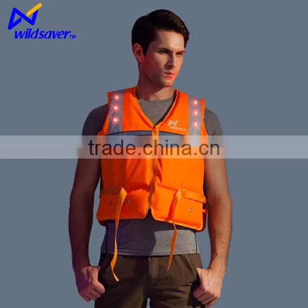 Kids LED Orange Life Preserver Lifejacket Inflatable Life Vest photo-6