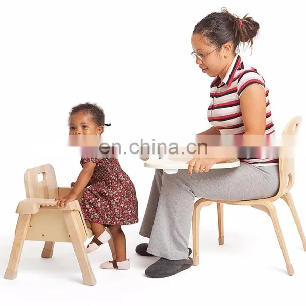 Kindergarten Wooden Kids Barber Chair Small Wooden Children Table Chair photo-3