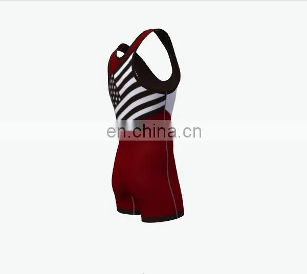 New Freestyle Men's Sublimation Wresting Suit photo-5