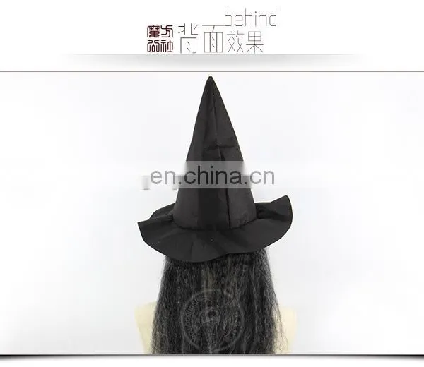 Halloween Witch Scary Latex Mask With Wigs photo-3