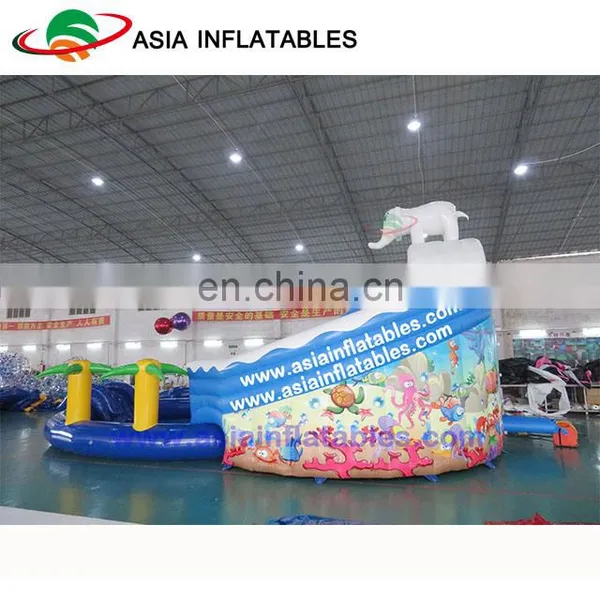 Kids Used Water Slide For Sale , Cheap Inflatable Water Slides With Pool photo-2