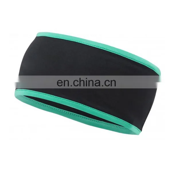 Custom Logo Embroidery Women Ponytail Fleece Headband