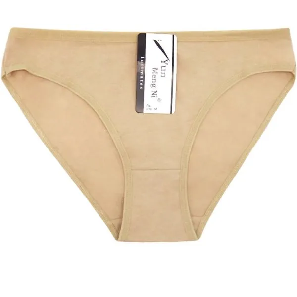 Yun Meng Ni Sexy Underwear Plain Colors Soft Cotton Women Panties Hipister Daily Lingerie photo-4