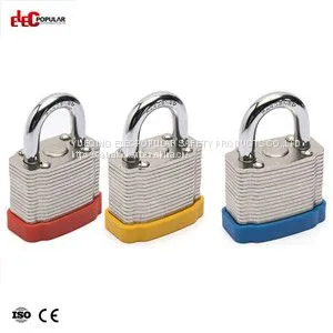 19mm Laminated Steel Shackle Safety Padlocks EP-8561 Metal Body Padlock photo-5
