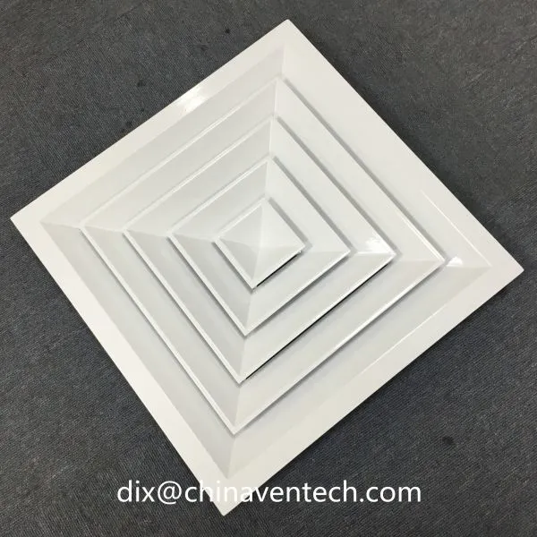 Aluminum Air Terminals Square Ceiling Back X Structure Air Diffuser photo-2