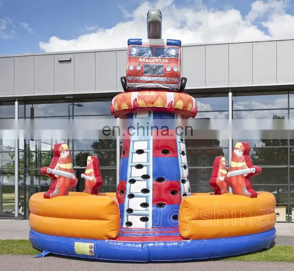 Firefighter Themed Inflatable Climbing Walls Rock Climb Tower Game For Events photo-2