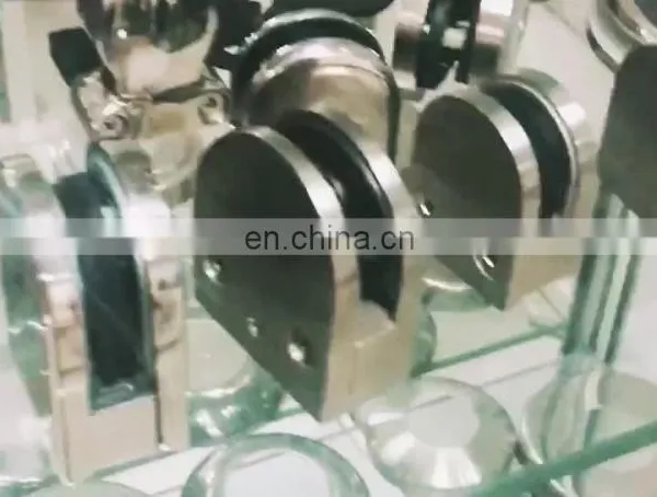 Wholesale Price Balustrade Fitting Durable Stainless Steel Inox 304 D Shape Glass Clamp on Stock