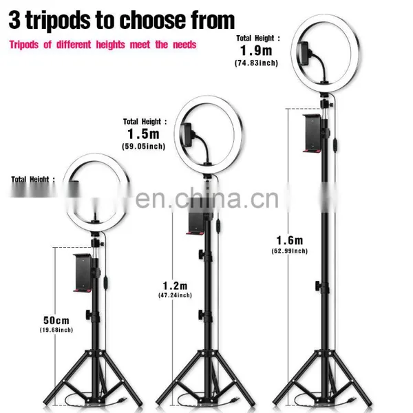 New Cross-border Photography Live Support 10 Inch Led Fill Light 26cm Anchor Self-portrait Beauty Fill Light photo-6