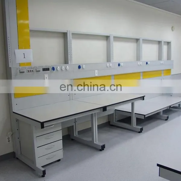 Chemical Metal Work Bench Laboratory Bench With Reagent Rack photo-2