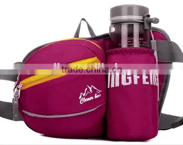 Hiking Waist Pack, Outdoor Water Resistant Waist Bag With Water Bottle (Not Included) Holder, Running Belt Bag Pouch Fanny Pack photo-4
