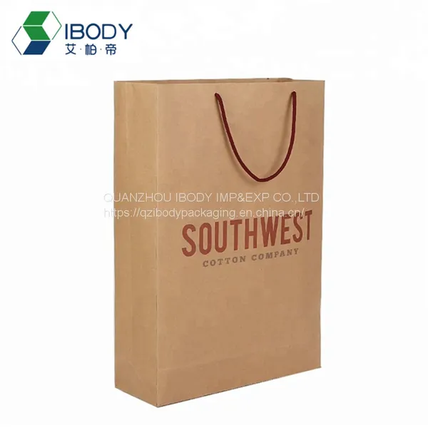 Kraft Paper Shopping Bag With Handle Custom Cheap Logo Printing Recycling Takeaway Food Packaging Bag photo-2