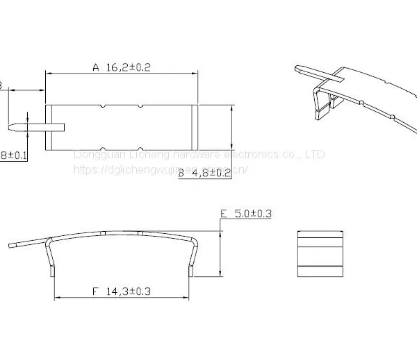 RM8 Clip, RM8 Clip With Pin, RM8 Magnetic Core Iron Clip, Sk7 Material, Surface Tinned. photo-3