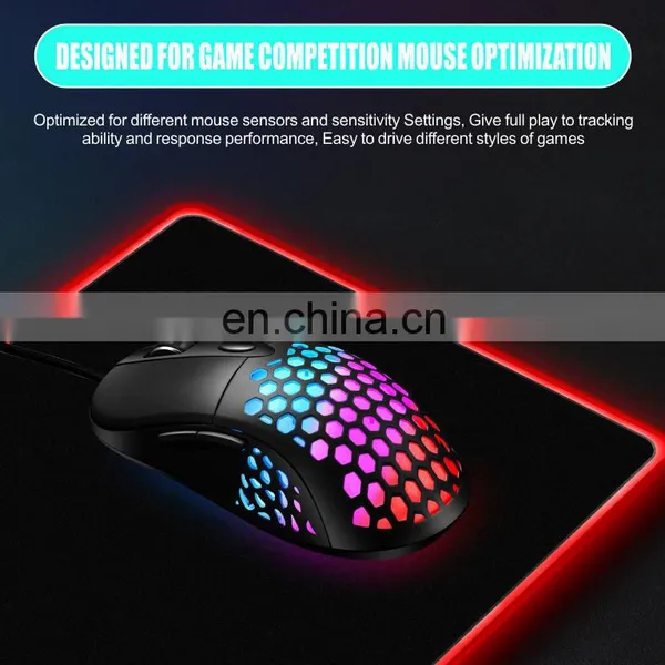New Popular Led Rgb Wired Waterproof Mouse Pad Colorful Lights Custom Anti Slip Game Mouse Keyboard Pad photo-4