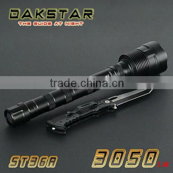 DAKSTAR ST36A XML 3050LM Rechargeable Superbright Emergency T6 Aluminum 18650 LED Flashlights With CREE