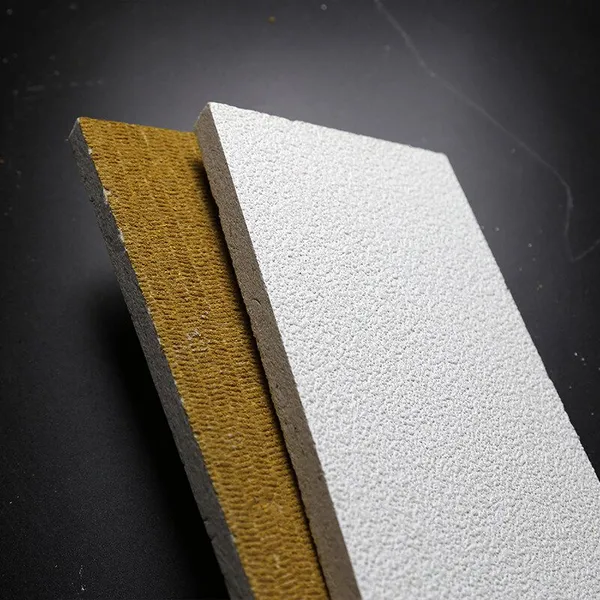 Acoustic Mineral Wool Panel White Color Mineral Fiber Suspended Office Ceiling Tile photo-4