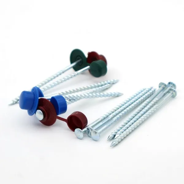 China Galvanized Twist Nails With Colored Plastic Cap - 3.5mm Thick for Corrugated Roofing photo-4