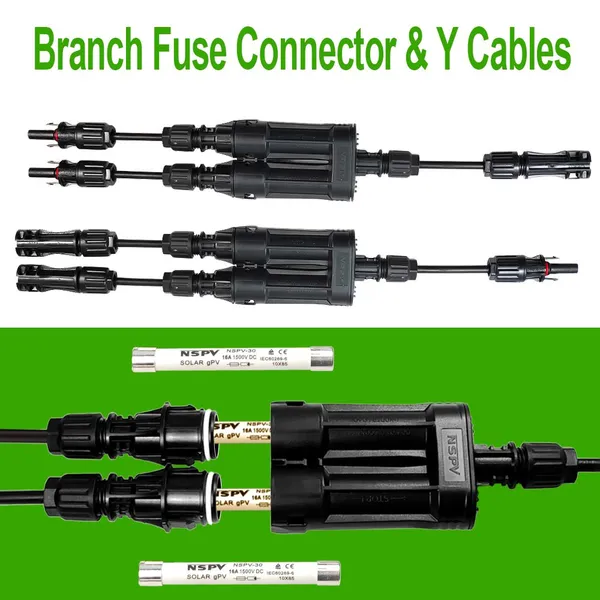 Solar Y Cable Twin Fuse Connector dc 1500V Solution photo-3