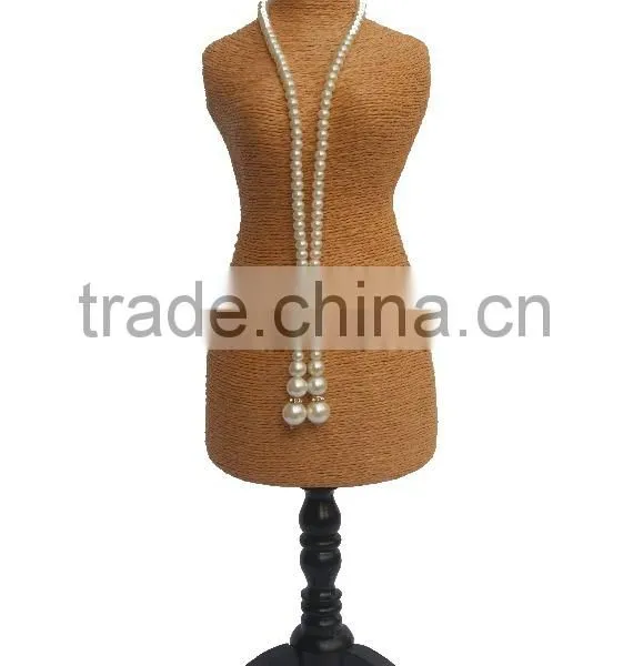Jewelry Display Props , Red Painted Wood Mannequin / Bust Jewelry Stands for Necklace A-16 photo-3