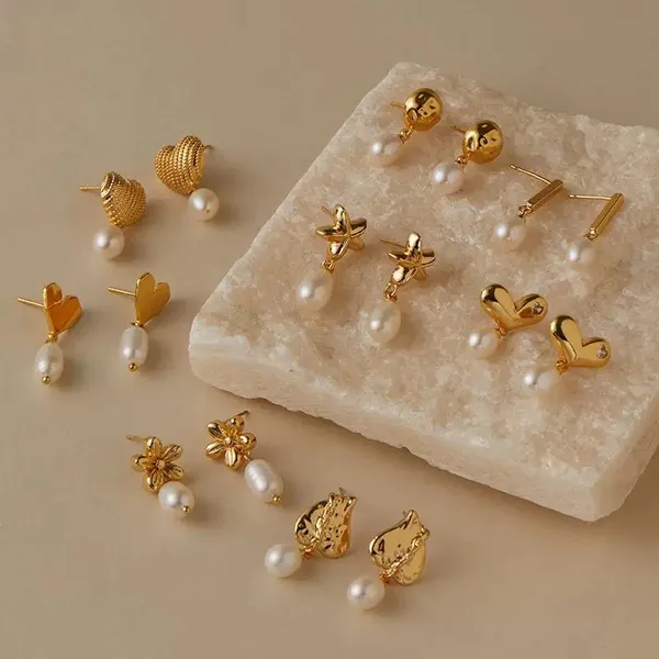 KMJ Eco-friendly Recycle Brass OEM Jewelry Factory Ready To Sale Jewelry Fashion Earrings