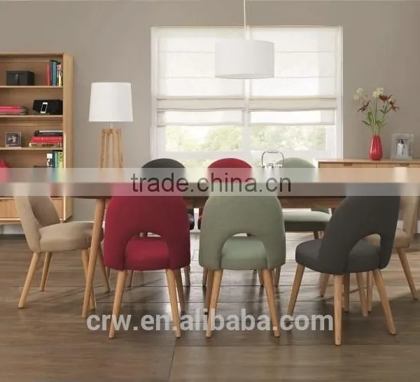 RCH-4124 Oak Aqua Fabric Upholstered Dining Chair photo-2