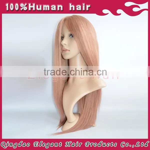Natural Straight Freestyle Parting Red Full Lace Wig for Women 20inch Long Brazilian Hair Red Wig photo-5