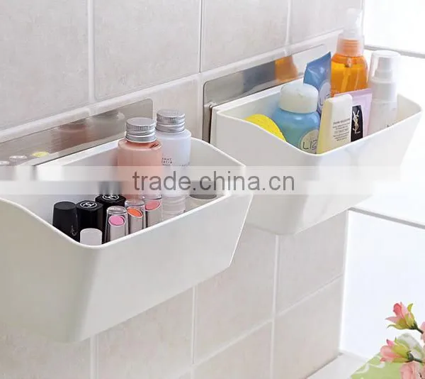 Multi-function Plastic Bathroom & Kitchen Storage Box With Super Suction photo-2