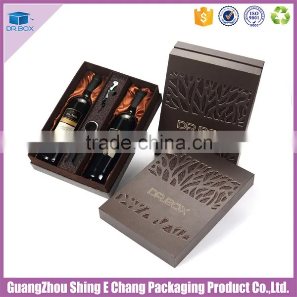 Customized Wholesale Elegant Hand Made Unfinished Wooden Wine Box photo-6