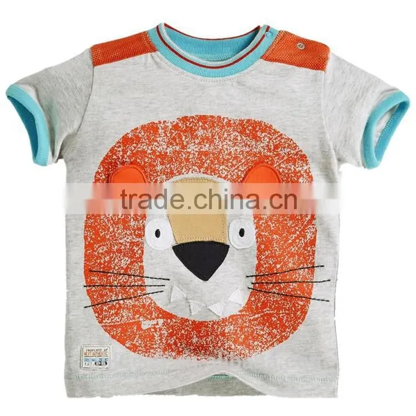 New Stylish Soft Fabric Boys t Shirt Silly Frog Applique photo-5