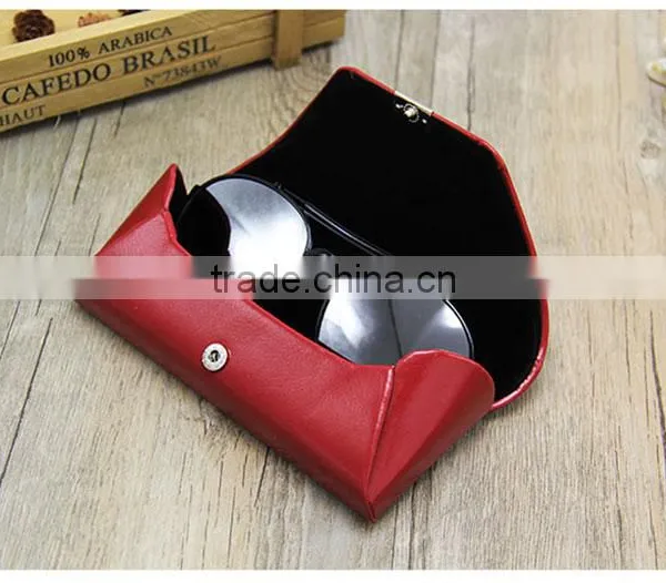 High Grade Korea Cute Soft Leather Eyeglass Case for Myopia Glasses photo-3