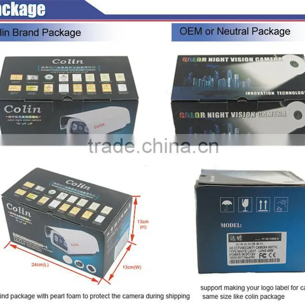 Colin Wholesale 1200tvl Watreproof IP66 Outdoor Security Camera Cctv Dvr Security Cameras photo-3
