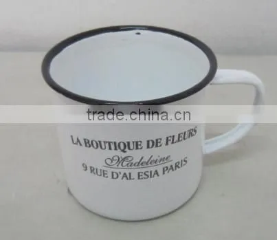 Carbon Steel Enamel Cup,White Enamel Cup,Enamel Tea Cup,Carbon Steel Mug,carbon Steel Enamel Water Cup,carbon Steel Jug,