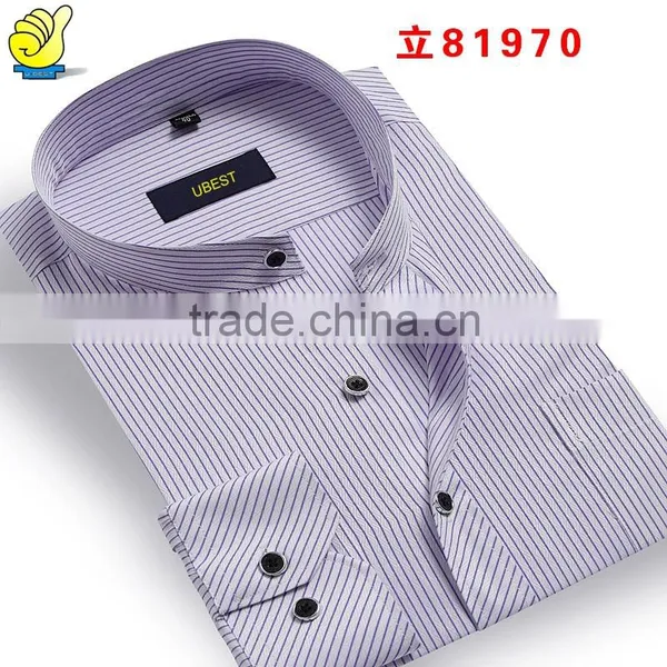 2015 Nice Men's Long Sleeve Corduroy Dress Printed Shirt photo-5