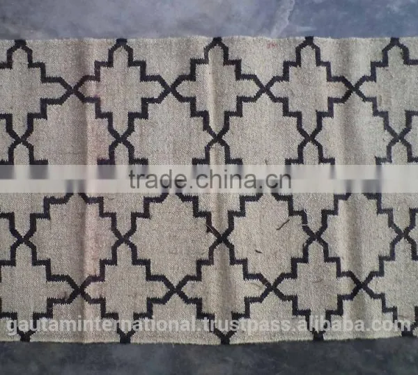 Geometrical Wool Jute Kilim Rugs