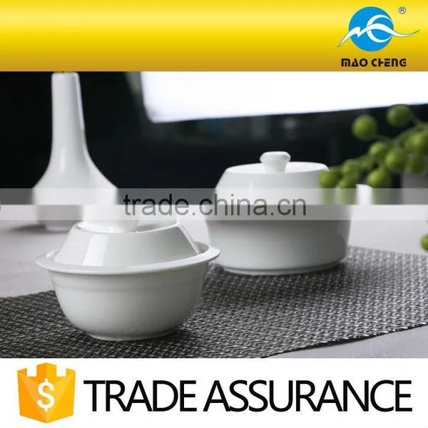Round White Fine China Ceramic Soup Tureen