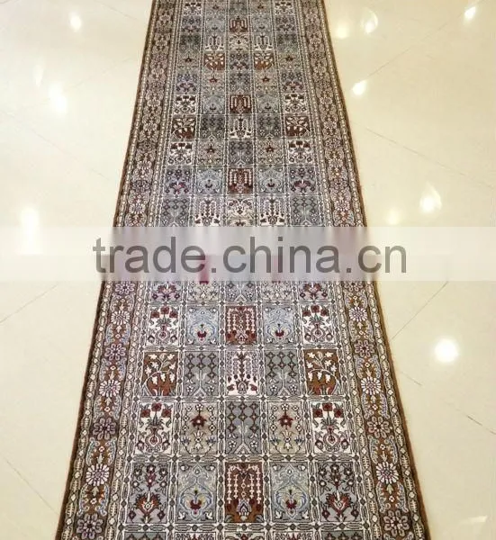 Muslim Four Season Oblong Corridor Handmade Silk Rug Carpets