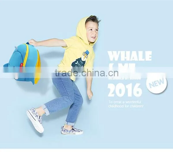 High Quality Waterproof Cartoon Whale Shaped Simple Back School Bags photo-5
