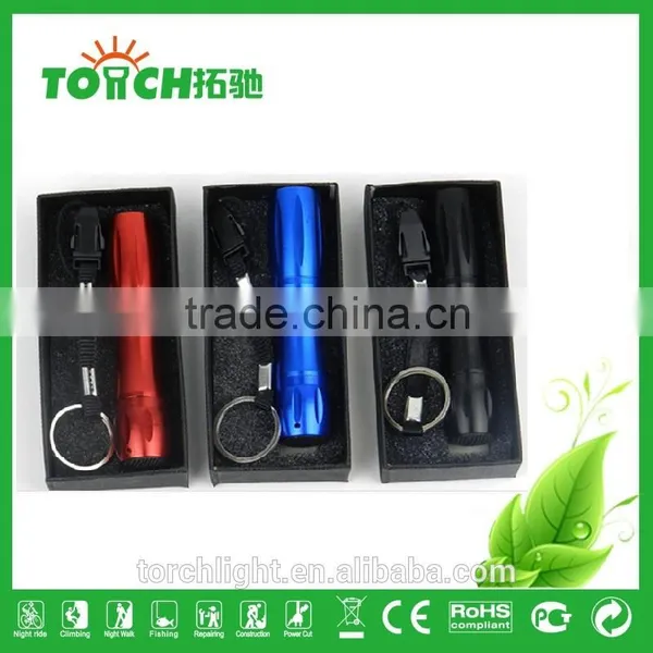 Factory Wholesale Mini Portable Aluminum Slim 1.5v AA Battery Torch Flashlight photo-3