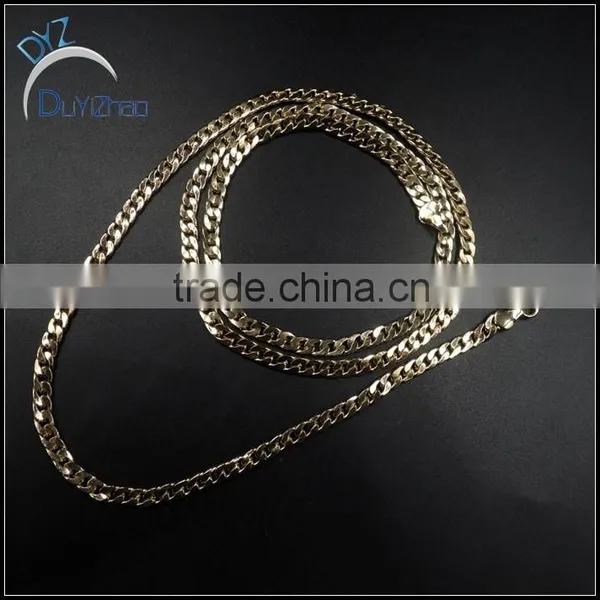 Mini Size Men's Hip Hop Gold Long Cuban Chains Necklace photo-2
