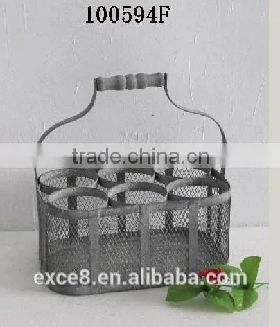 Antique Mesh Decotative Metal Wine Bottle Holder