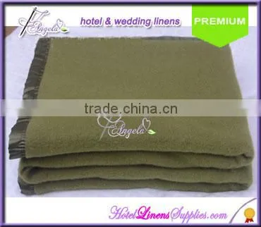 100% Acrylic Green Blanket for Miliatry Camps, Green Military Blankets 150*200cm photo-2