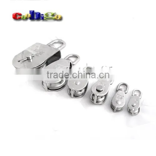 M15 Stainless Steel 304 Single Wheel Sheave Swivel Eye Wire Rope Pulley #FET002                        
                                                Quality Choice